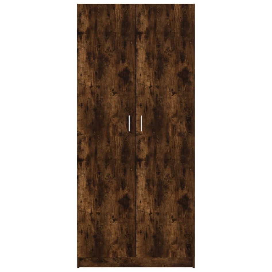 Armario madera contrachapada color roble ahumado 80x52x180