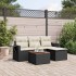 Set de muebles de jardín 5 pzas y cojines ratán sintético