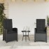Sillones reclinable jardín cojines 2 uds ratán sintético