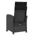 Sillones reclinable jardín cojines 2 uds ratán sintético