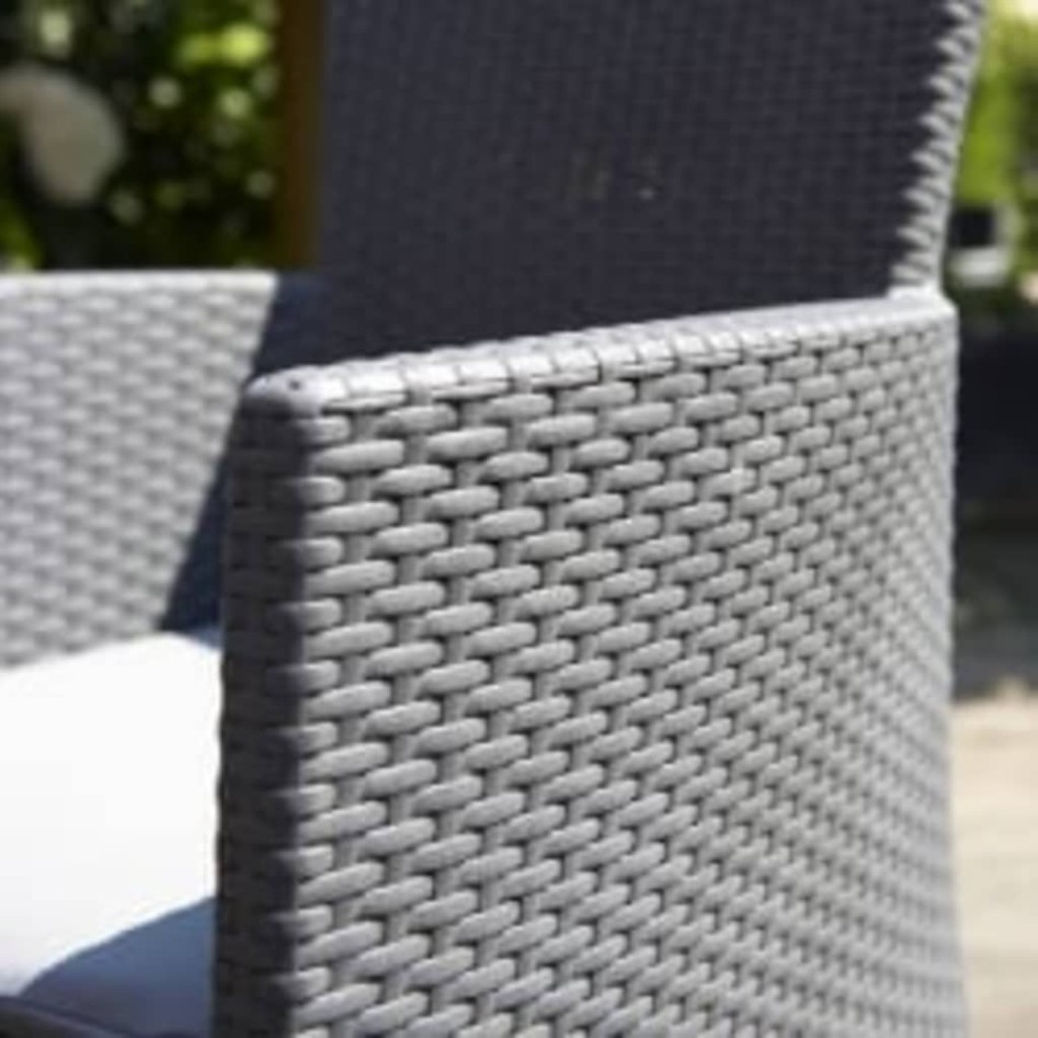 Allibert Silla de comedor de jardín 2 uds Iowa gris