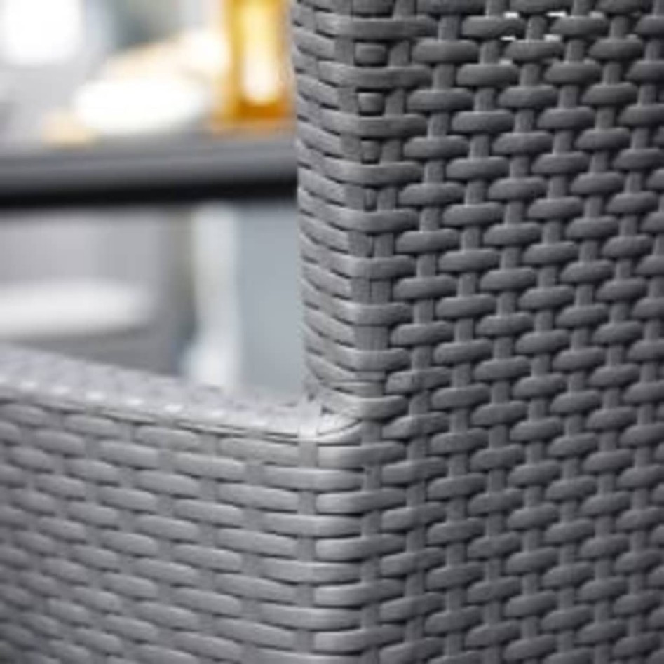 Allibert Silla de comedor de jardín 2 uds Iowa gris