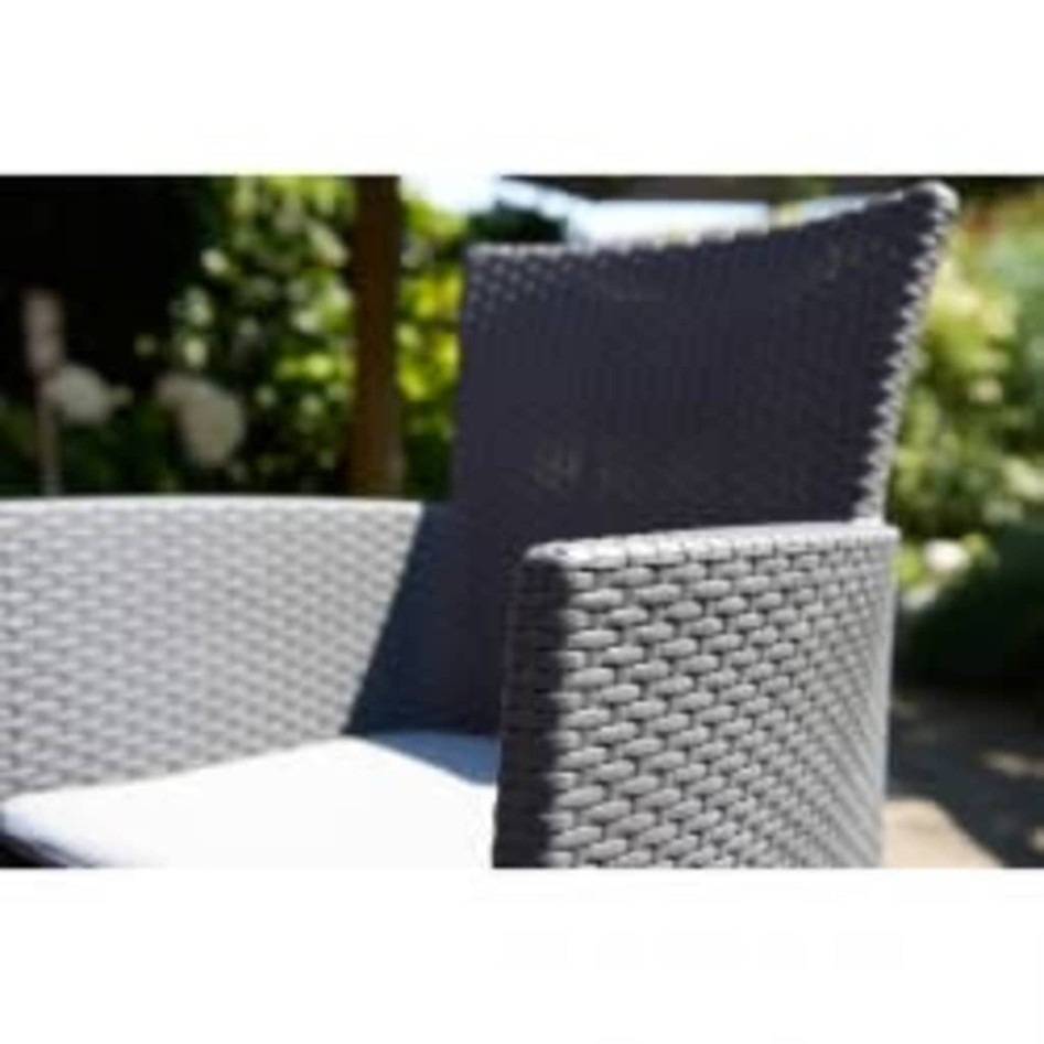Allibert Silla de comedor de jardín 2 uds Iowa gris
