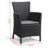 Allibert Silla de comedor de jardín 2 uds Iowa gris