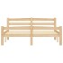 Estructura de cama de madera de pino maciza 140x200
