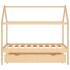 Estructura de cama infantil con cajón madera de pino 80x160