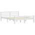 Estructura de cama de madera maciza de pino blanca 120x200