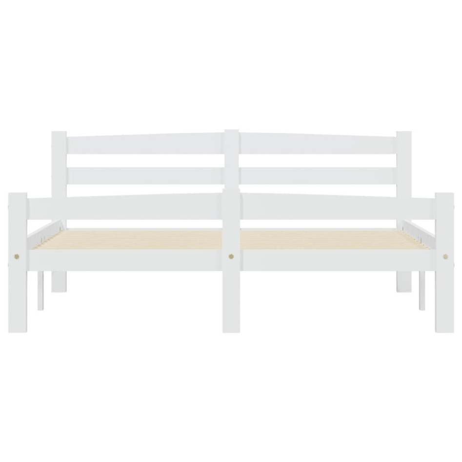 Estructura de cama de madera maciza de pino blanca 120x200