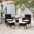 Juego de muebles de jardín de 5 piezas ratán sintético