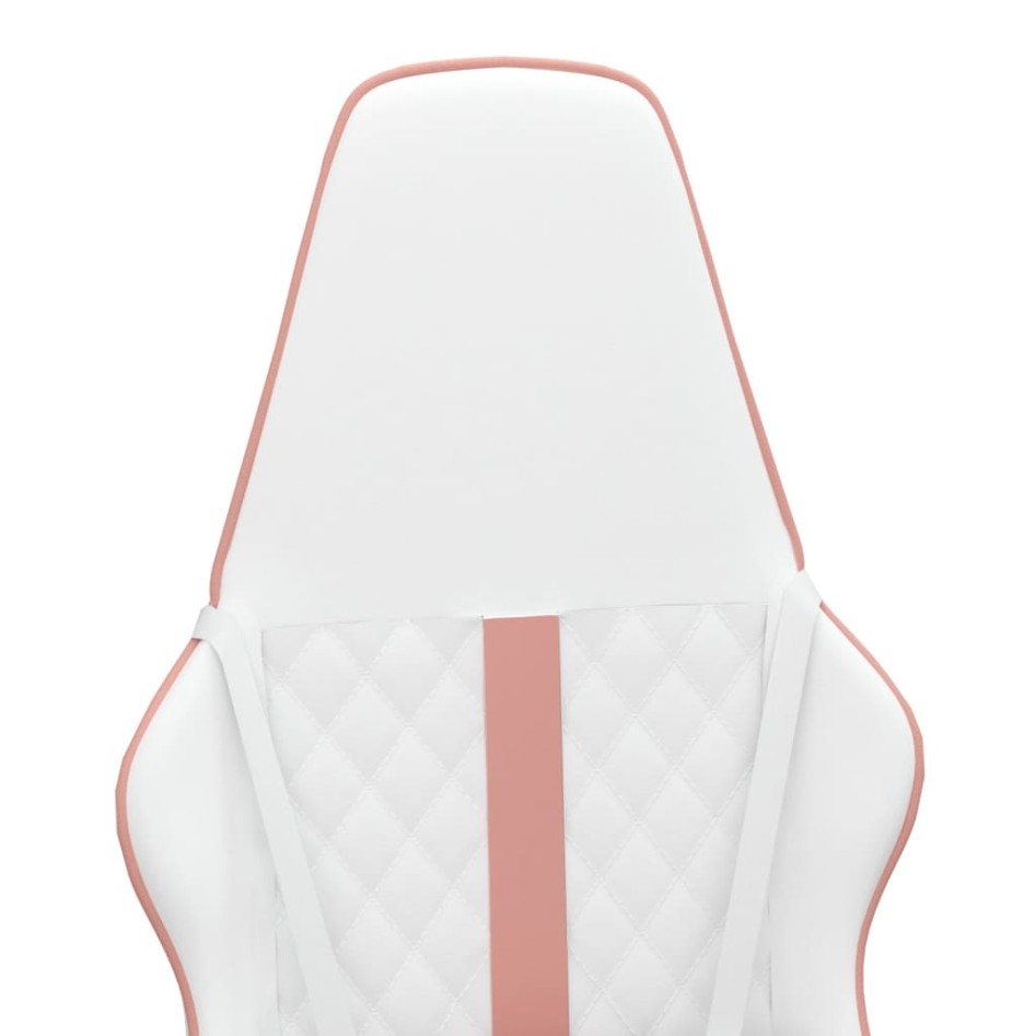 Silla gaming cuero sintético blanco y
