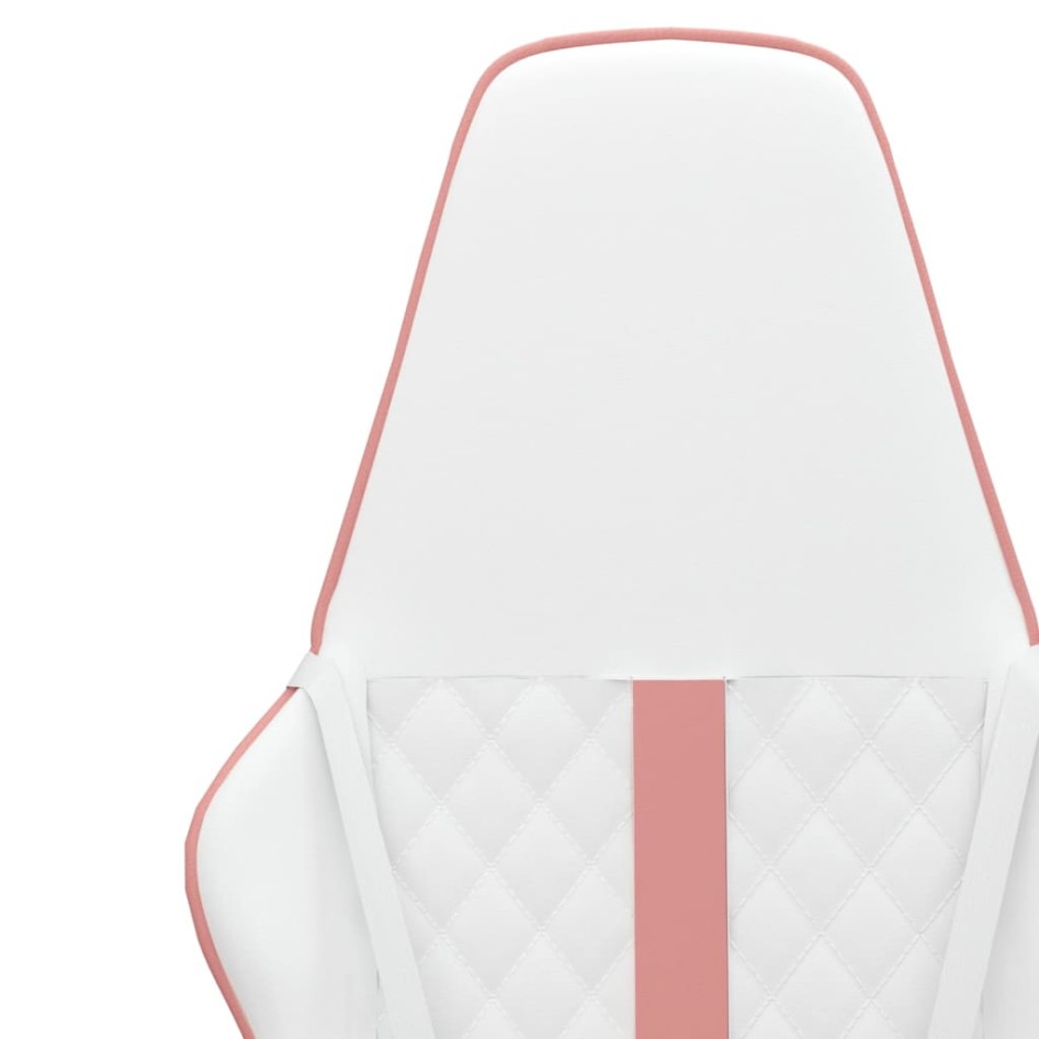 Silla gaming cuero sintético blanco y