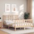Estructura de cama de matrimonio con cabecero madera