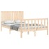 Estructura de cama de matrimonio con cabecero madera