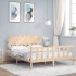 Estructura de cama con cabecero madera maciza 160x200
