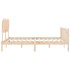 Estructura de cama con cabecero madera maciza 160x200