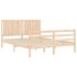 Estructura de cama con cabecero madera maciza 160x200