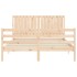 Estructura de cama con cabecero madera maciza 160x200