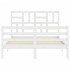 Estructura cama de matrimonio con cabecero madera maciza