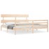 Estructura de cama de matrimonio con cabecero madera