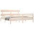 Estructura de cama de matrimonio con cabecero madera