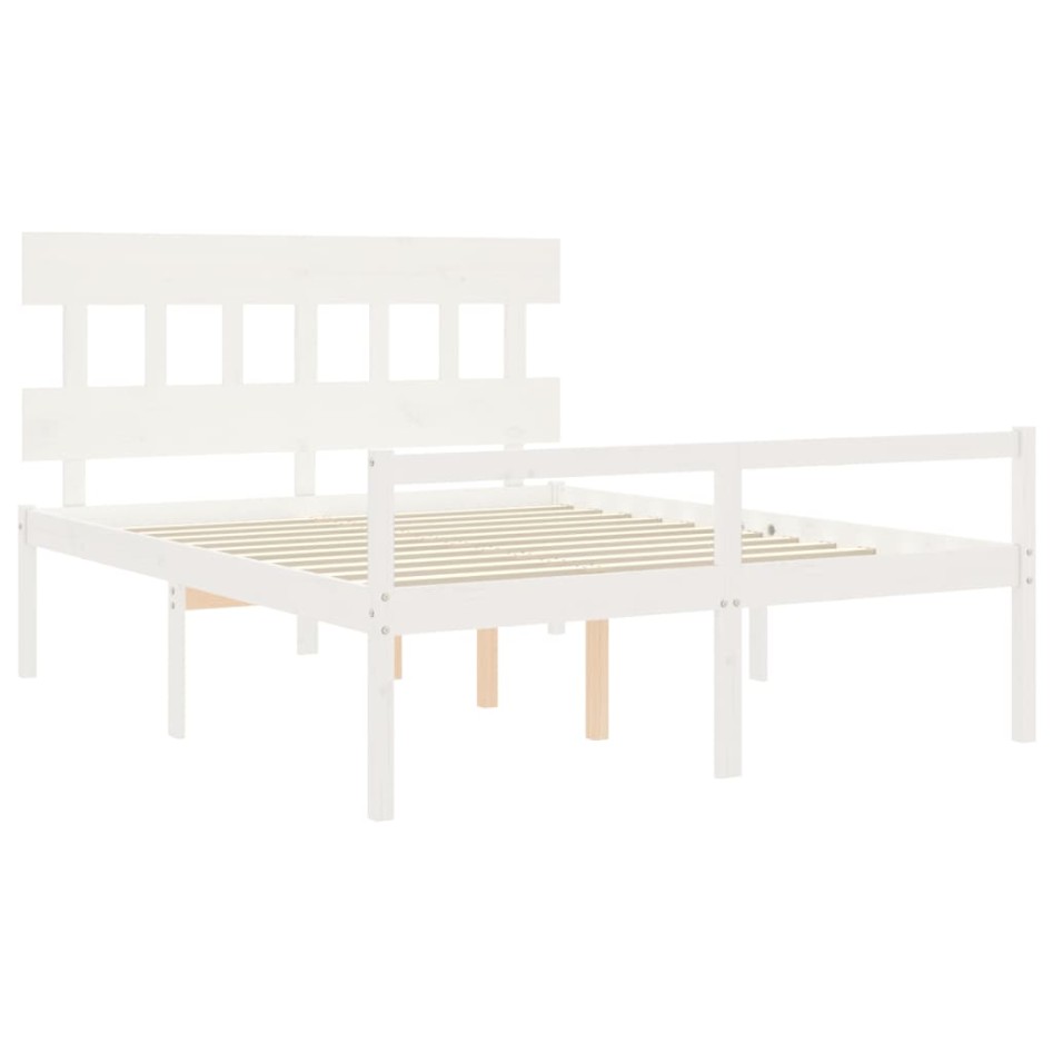 Cama matrimonio personas mayores cabecero madera maciza