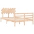 Estructura de cama de matrimonio con cabecero madera