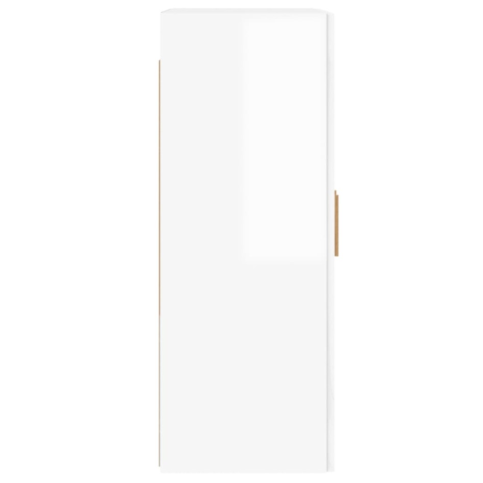 Armarios de pared 2 uds madera de ingeniería blanco