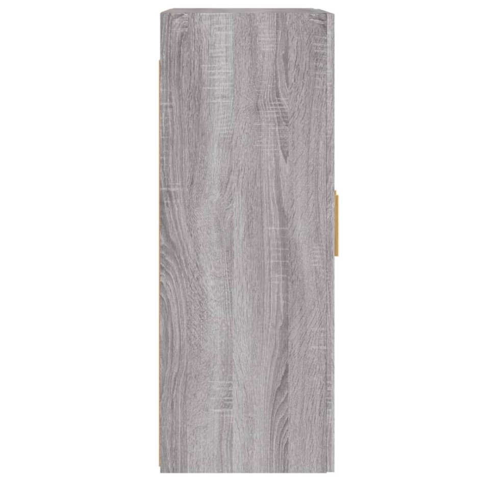 Armarios de pared 2 uds madera de ingeniería gris