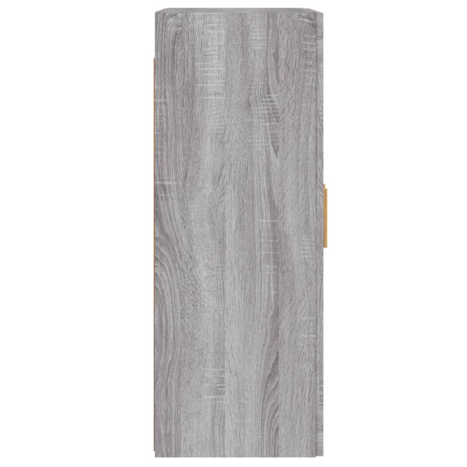 Armarios de pared 2 uds madera de ingeniería gris