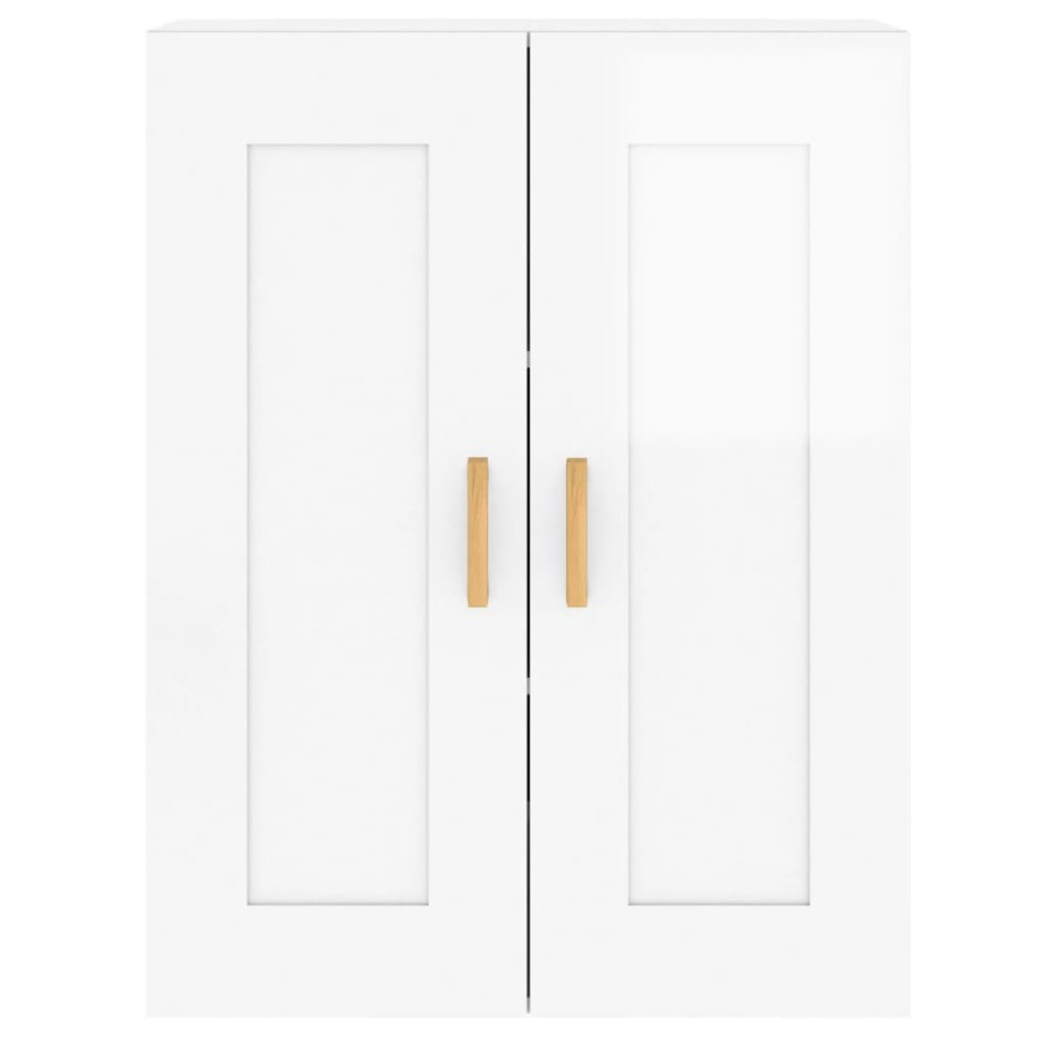 Armarios de pared 2 uds madera de ingeniería blanco