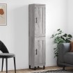 Aparador alto madera contrachapada gris Sonoma 34,5x34x180 cm