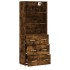 Aparador alto madera contrachapada roble ahumado 69,5x34x180