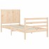 Estructura de cama individual con cabecero madera