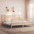 Estructura de cama de matrimonio con cabecero madera