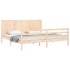Estructura de cama de matrimonio con cabecero madera
