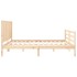 Estructura de cama de matrimonio con cabecero madera