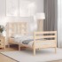 Estructura de cama individual con cabecero madera