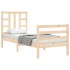 Estructura de cama individual con cabecero madera