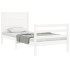 Estructura de cama con cabecero madera maciza blanco 100x200