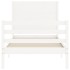 Estructura de cama con cabecero madera maciza blanco 100x200