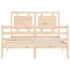 Estructura de cama de matrimonio con cabecero madera