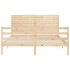 Estructura de cama con cabecero madera maciza 160x200