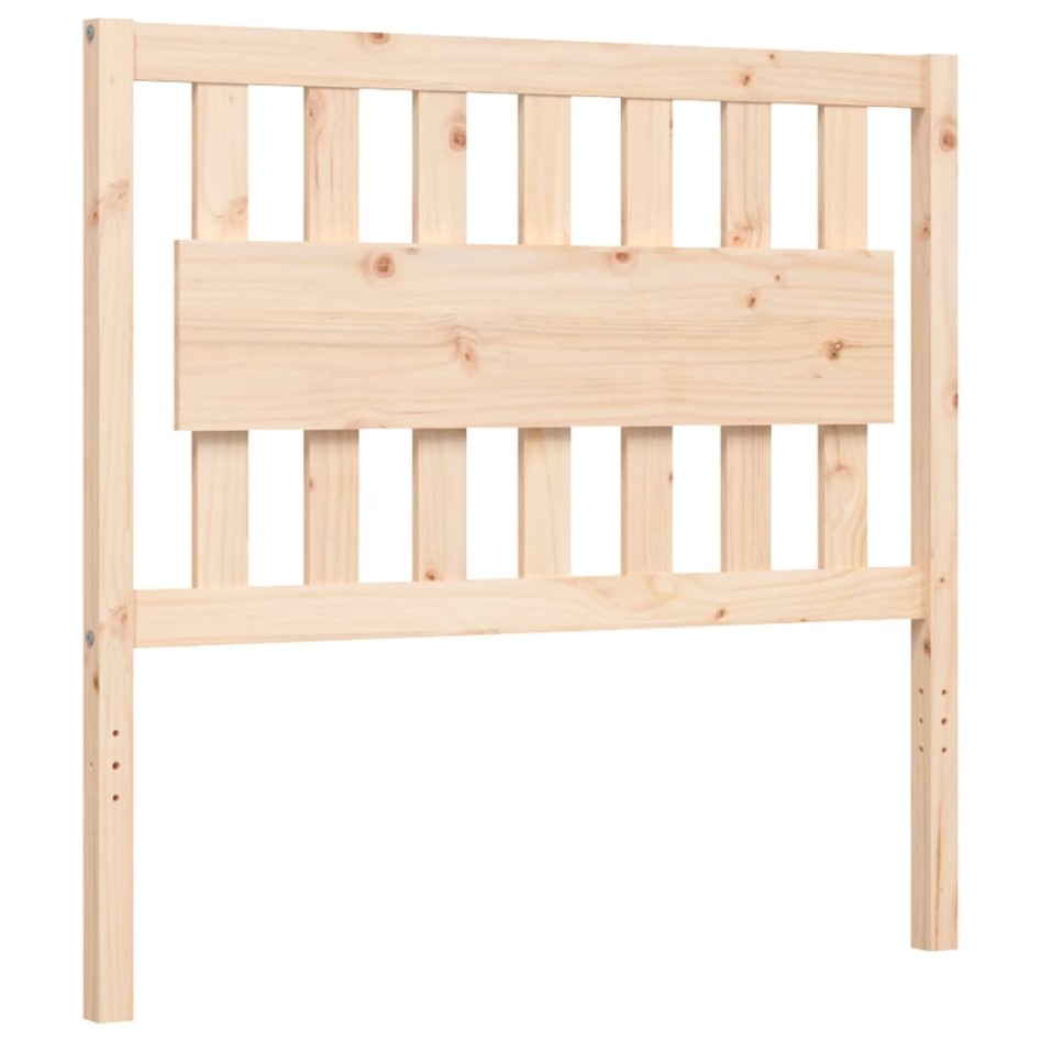 Estructura de cama con cabecero madera maciza 100x200