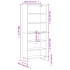 Aparador alto madera ingeniería roble ahumado 69,5x32,5x180