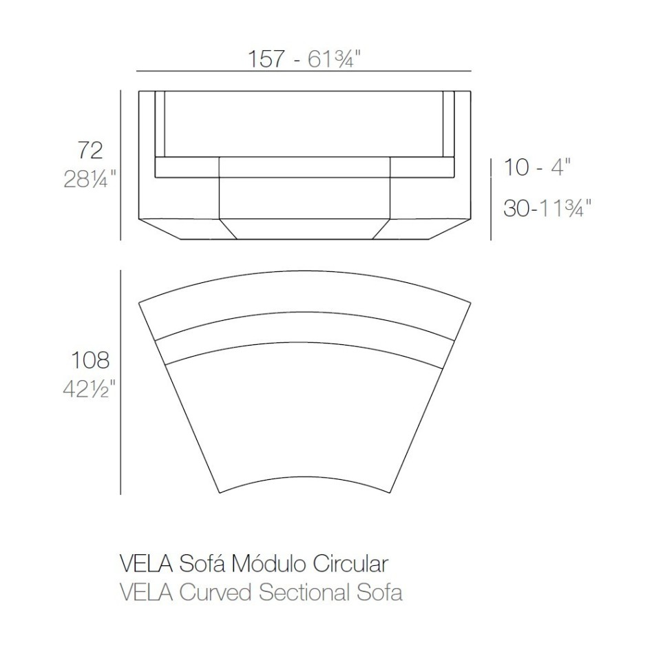 Sofá modular, modelo Vela Circular
