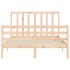 Estructura de cama de matrimonio con cabecero madera