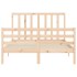 Estructura de cama con cabecero madera maciza 140x200