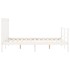 Estructura de cama con cabecero madera maciza blanco 140x190