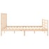 Estructura de cama con cabecero madera maciza 160x200