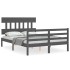 Estructura cama de matrimonio con cabecero madera maciza